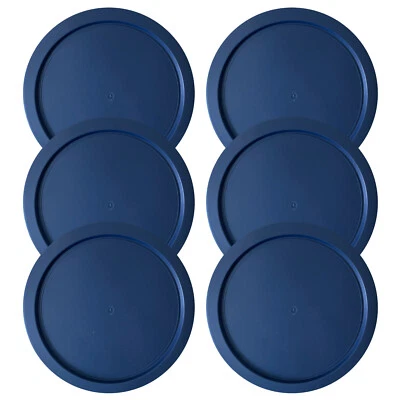 MRX SOLUTIONS Replacement Lid for Pyrex 1-CUP Storage Cover 4" Bowl 7202-PC Blue (6-Pack)