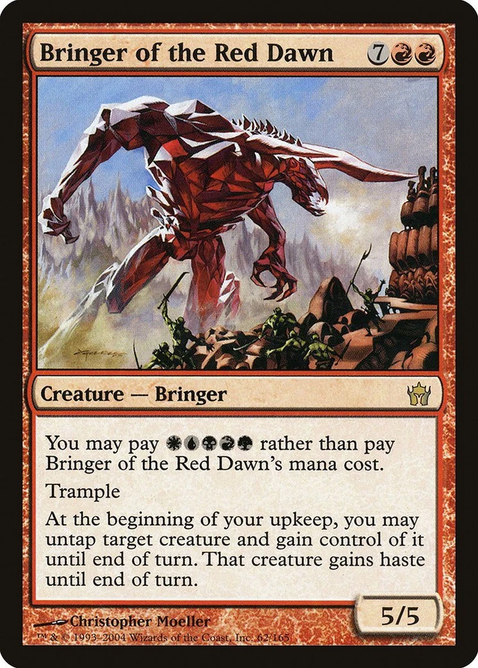 Bringer of the Red Dawn Fifth Dawn HEAVILY PLD Red Rare MAGIC MTG CARD ABUGames - Image 1 of 1