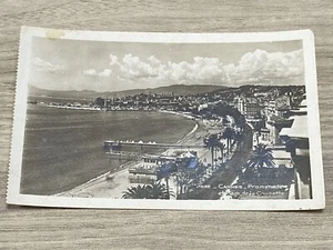 Vintage Cannes France Promenade 1932 postcard Silver Print Plage de la Croisette - Picture 1 of 6