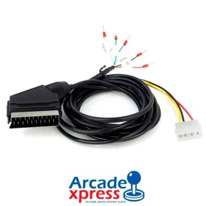 Arcade RGB to SCART Cable + MOLEX Connector Arcade Machine Cabinet JAMMA - Picture 1 of 3