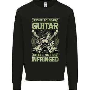 Derecho A Oso Guitarra Rock N Roll Música Niños Jersey Sudadera - Imagen 1 de 92