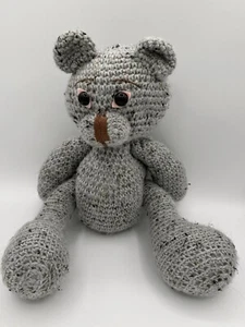17 Zoll handgefertigter gehäkelter Teddybär Amigurumi japanischer Stil volle Bewegung Arme Beine - Bild 1 von 6