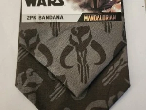 Disney Star Wars Il Mandaloriano Confezione 2 Sciarpa Bandana Per Animali 17,5" X 17,5" Nuova - Foto 1 di 4