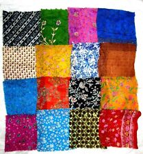 Menge Reine Seide Vintage Sari Stoffe Remnant 16 Stück 8 
