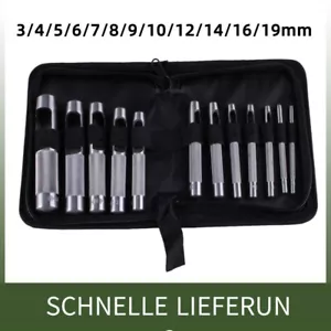 12 x Locheisen Satz Lochpfeifen Lochstanze Werkzeug Set Lochschneider 3-19mm - Bild 1 von 13