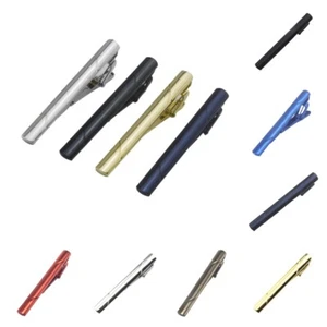 Cravatta uomo classica metallo 6 cm regolare cravatta barra spilla fermaglio festa matrimonio - Foto 1 di 17