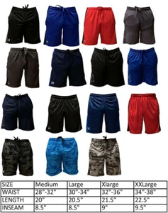 Mens New Under Armour Athletic Gym Muscle Logo Mesh Basketball Shorts M-2XL - Picture 1 of 41
