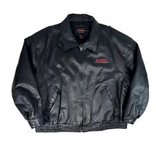 Vintage HIGHLANDER 10th Anniversary Leather Jacket Black Embroidered Mens XXL