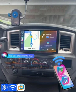 Radio estéreo de auto 10.1 inalámbrica CarPlay para Dodge Ram 1500 2500 3500 2006-2008 BT - Imagen 1 de 21