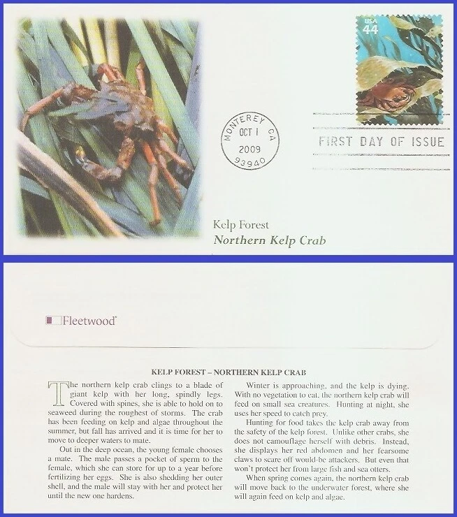 USA5 #4423i U/A FLEETWOOD FDC   Northern kelp crab Kelp Forest - Imagem 1 de 1