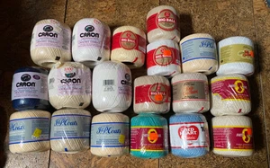 LOT 19 Vintage Tatting Crochet THREAD Clarks J&P Coats Multi Colors Variegated - Picture 1 of 2