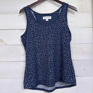 Live Love Lounge Women's Sz S Blue Polka Dot Sleepwear Tank Top Sleeveless Soft - Bild 1 von 3