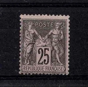 Francia Sello Sello Yvert Nº 97 "Salvia 25c Negro Sobre Rosa" Nuevo Xx - Imagen 1 de 2