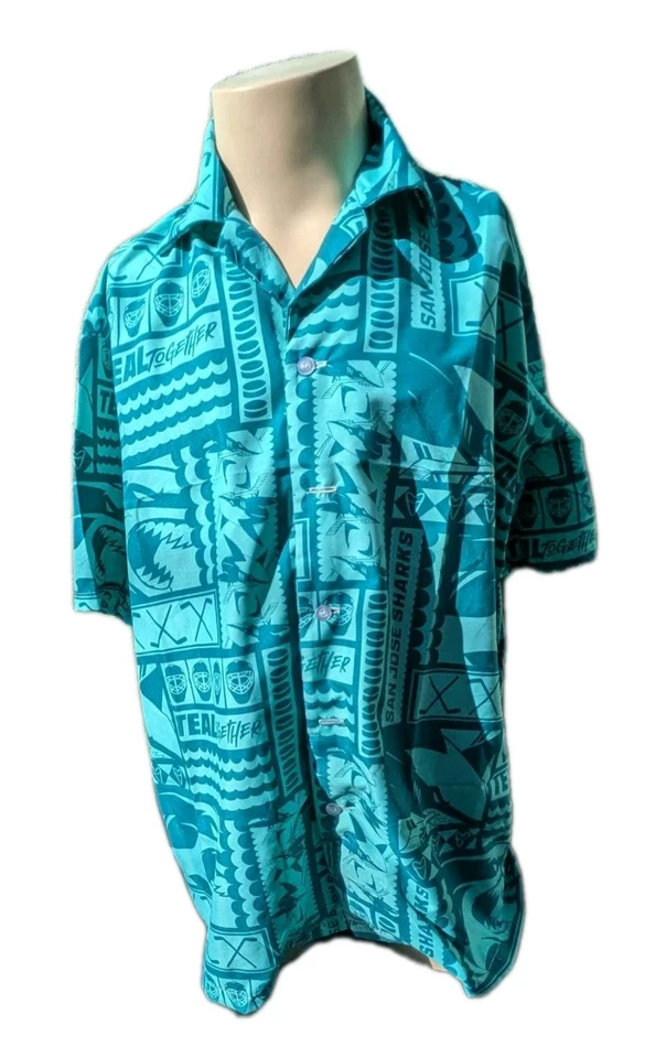 圣何塞鲨鱼 SGA 夏威夷衬衫全新 XL & M 2023 — 第 1/1 张图片