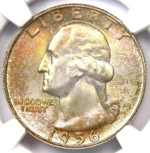 1956-D Washington Quarter 25C - NGC MS67+ Plus Grade - $3,500 Value - Top Pop 12 - Picture 1 of 6