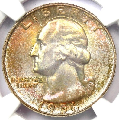 1956-D Washington Quarter 25C - NGC MS67+ Plus Grade - $3,500 Value - Top Pop 12 - Image 1 of 4