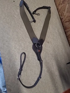 John Whitaker Elasticated Leather Breastplate,Pony  Size, Brown. (Ref:450Y) - Picture 1 of 7