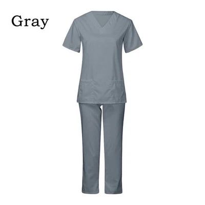 Medical Doctor Nursing Scrubs Full Set Hospital Uniform Costume Unisex Men Women - Image 1 of 4