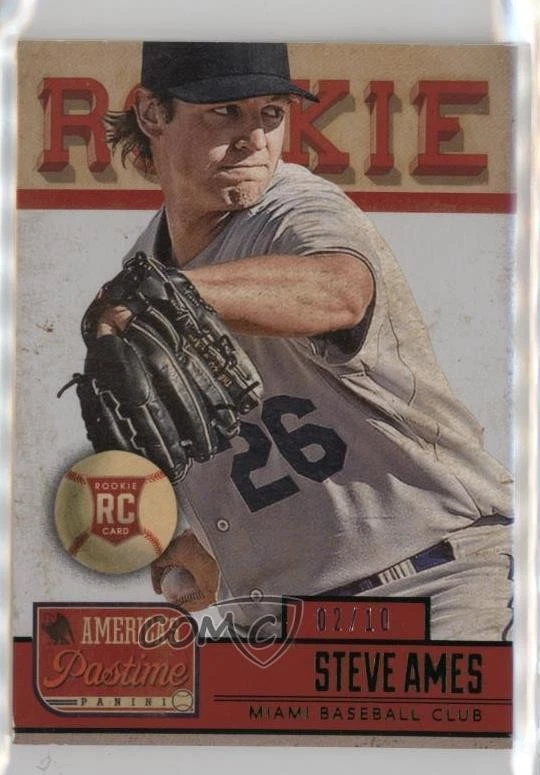 2013 Panini America's Pastime Rookies Green /10 Steve Ames #186 - Image 1 of 2