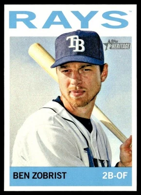 2013 Topps Heritage Ben Zobrist Tampa Bay Rays #36 - Image 1 of 2