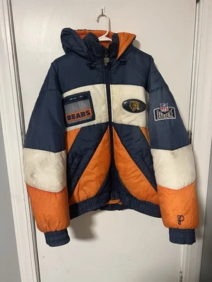 Vintage Chicago Bears Pro Player NFL Experience Full Zip Puffer Coat Jacket XXL - Image 1 of 4