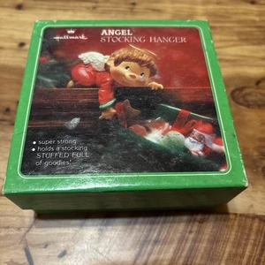 Vintage Punze Strumpf Hänger Halter Engel mit Stern Weihnachten 1983 - Bild 1 von 3
