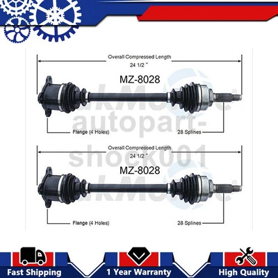 2 ejes traseros TrakMotive CV eje articulado CV para Mazda RX-7 1986 Foto 1 de 2