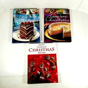 Lot of 3 Taste of Home Christmas Hardcover Cookbooks 2010, 2011 Treasury Recipe - Picture 1 of 5