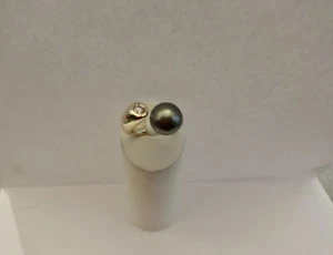 * Anello PERLA DI TAHITI o PERLA DEI MARI DEL SUD brillante 0,24 CT, tutte le misure anello fatto a mano - Foto 1 di 3