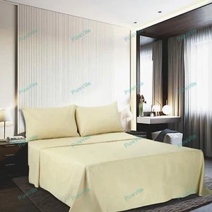 1800 Count Solid Color Deep Pocket Microfiber Fitted Sheet - Picture 1 of 8
