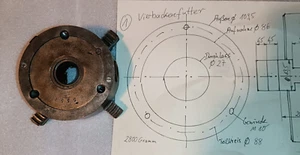 Vierbackenfutter 110 mm Außendurchmesser nur Außenbacken ohne Schlüssel - Bild 1 von 3