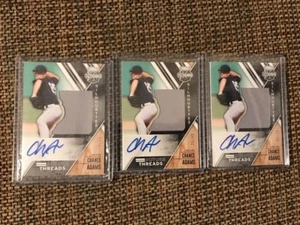 Lot (3) CHANCE ADAMS Yankees 2017 Panini Elite Extra Edition JERSEY Auto all /49 - Picture 1 of 1