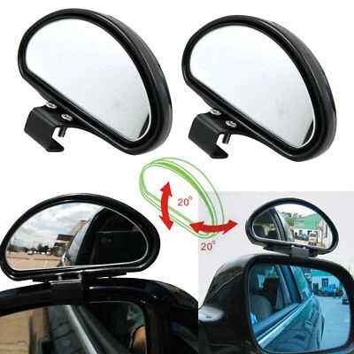 Espejo retrovisor convexo gran angular con clip para estacionamiento de automóviles 2 piezas Foto 1 de 4