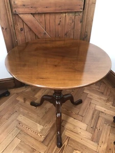 George 111 mahogany tripod table with circular top - Picture 1 of 8