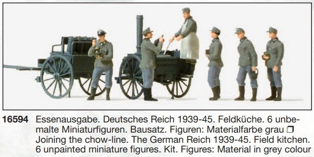 Preiser 16594 Essenausgabe Dr Bausatz Unbemalt H0