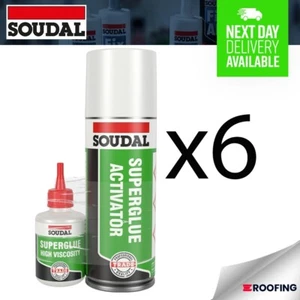 6 x Mitre Mate Kit SOUDAL Bonding System Kit Superglue 50g & Activator 200ml - Picture 1 of 4