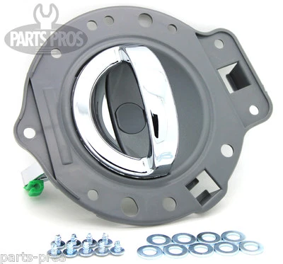 NEW Gray & Chrome Inside Door Handle w/Install Kit LH FRONT / FOR JEEP COMMANDER - image 1 of 3