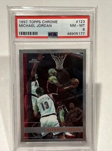 1997 Topps Chrome 123 Michael Jordan PSA 8 Near Mint - Mint Chicago Bulls - Bild 1 von 2