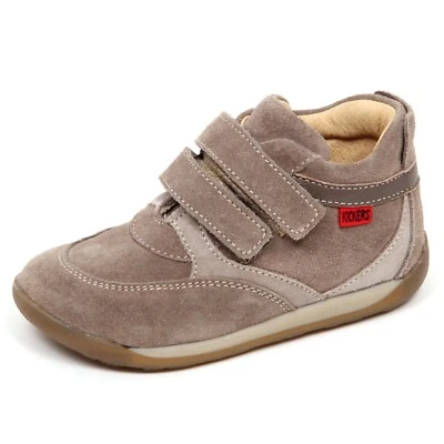 E2218 Scarpa Bimbo Taupe KICKERS KAME Scarpe Gamuza Zapato Bota Niño Niño Foto 1 de 4