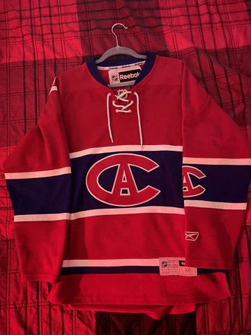 Montreal Canadiens Centennial NHL Hockey Jersey, Size M, Reebok Cover