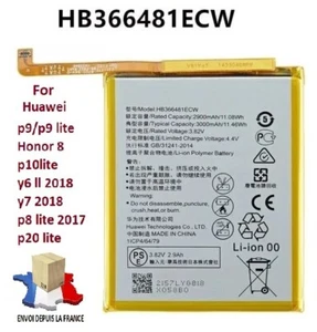 BATTERIE Pour HUAWEI Y6 2018 / Y7 2018 / P8 P9 P10 P20 lite HB366481ECW battery - Photo 1 sur 1