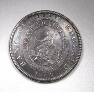 1804 Great Britain Silver Bank Dollar .903 Fine UNC Details AN916 - Picture 1 of 4