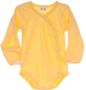 Wickelbody Body mit Kratzschutz Langarmbody in Gelb - Bild 1 von 1