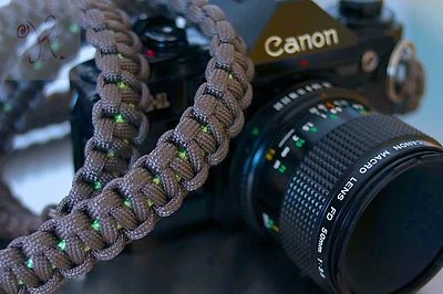 NEW GRAY GREEN CAMERA 48" NECK STRAP PARACORD DSLR CANON NIKON SONY FUJI LEICA - Image 1 of 4