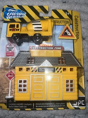 Turbo Wheels Construction ~ Cement Truck 5 Pcs Play Set For Ages 3+ NEW w S&H! - Image 1 of 4