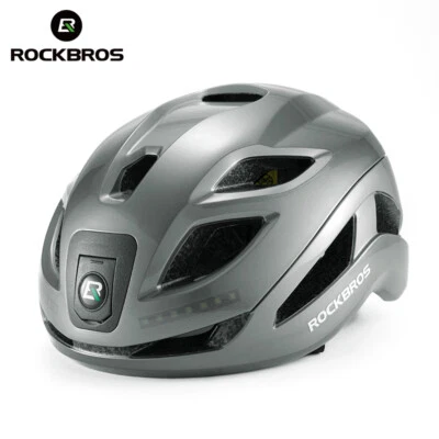 ROCKBROS Bike Helmet EPS Multicolor Adjustable Warning Helmet 57-62cm Unisex  - Image 1 of 4