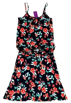 BEACH TIME Damen Kleid Sommerkleid Strandkleid Gr.34,36,38,40,42,44 geblümt NEU - Bild 1 von 4