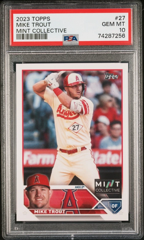 2023 Topps MINT Collective #27 Mike Trout PSA 10 GEM MINT SSP **POP 1** - Image 1 of 1