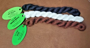 VINEYARD SILK WILTEX THREADS INC. 3 Skeins Blk, Wht, Brn 30 Yards EACH! LOT - Picture 1 of 4