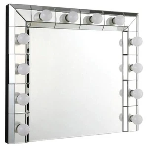 ACME Dominic Horizontal Rectangle Glass Wall Decor in Mirrored - Picture 1 of 5